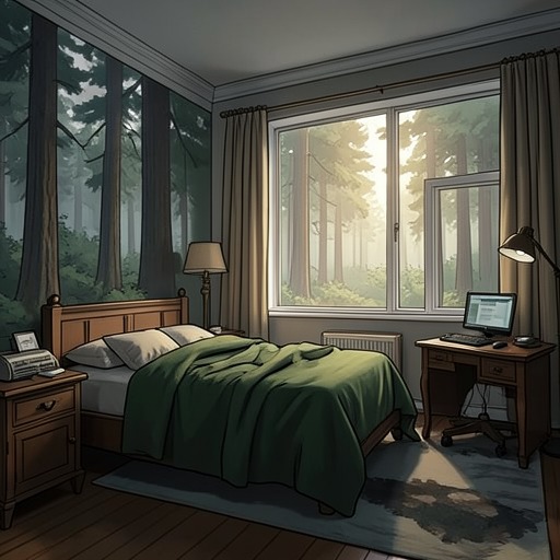 The Forest Bedroom from "The Sky Is Everywhere". This flow traces the forest bedroom as Lennie’s refuge, then as a place where she chooses intimacy, writes honestly, and meets Joe again.