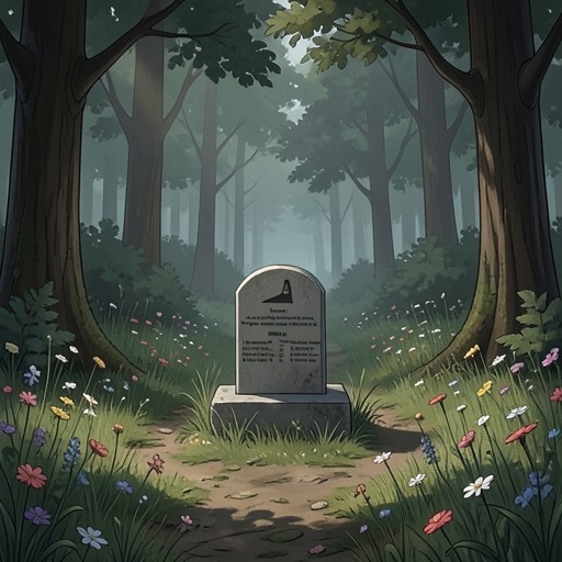 Bailey’s Grave and Its Memorials from "The Sky Is Everywhere". This flow follows Lennie’s avoidance of Bailey’s grave and her eventual visit, where hidden objects help her acknowledge the lost future.