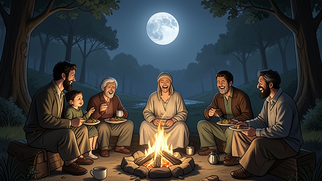 A Family in Prosperity from "Book of Job". A Family in Prosperity Household Job's opening life includes a large family, feasts, and material security.