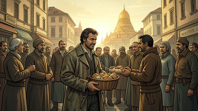 Job's Prosperous Past from "Book of Job". Job's Prosperous Past Public Good Job remembers giving aid to the poor, defending vulnerable people, and receiving respect in the city.