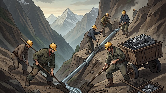 Mining the Hidden Earth from "Book of Job". Mining the Hidden Earth Human Skill The poem describes people cutting shafts, diverting water, and bringing buried metals and gems into view.