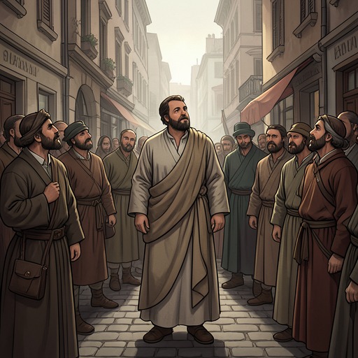 Job's Public Fortune and Reputation from "Book of Job". This character thread traces Job's transformation from civic leader to public object of contempt and finally to a figure restored among his kin.