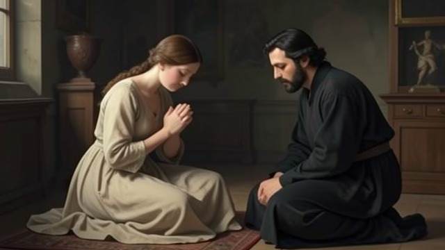 The Soul’s New Signs from "Undine". A Changed Young Woman Repentance and Reverence Undine asks Father Heilmann to forgive her foolish words and pray for her soul.