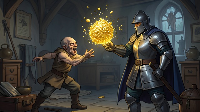 False Gold and Pursuit from "Undine". A Goblin’s Trick Payment for a Rescue A tiny, grotesque being claims credit for saving Sir Huldbrand and demands money.