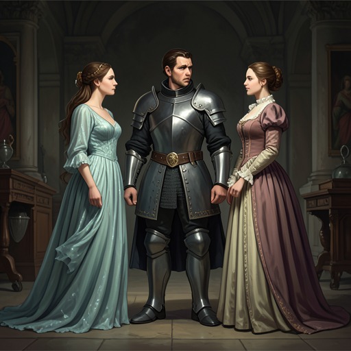 The Knight’s Divided Loyalties from "Undine". This flow follows Sir Huldbrand’s passage from attraction to Undine through renewed desire for Bertalda and the fatal consequences of divided loyalty.