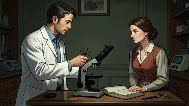 An Unrecognized Scientist from "Dingo". Work Without Honors Private Research Édouard Legrel devotes himself to anatomical studies of spiders and claims to have identified a previously unknown muscle.