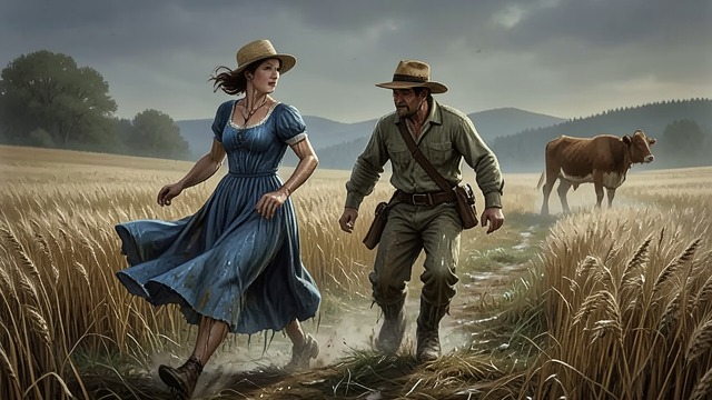 The Cow in the Oats Again from "Anne of Avonlea". The Cow in the Oats Again A Hasty Rescue Anne and Diana Barry find a Jersey in Harrison's field and chase it through the wet oats.