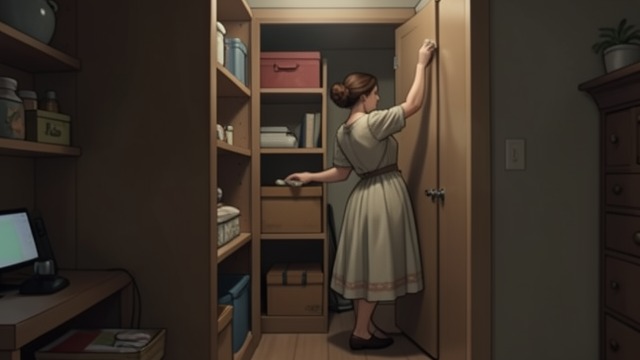 The Hidden Closet from "Anne of Avonlea". The Hidden Closet Work No Guest Will See Anne cleans the catch-all closet even though Charlotte E. Morgan is unlikely to look inside it.