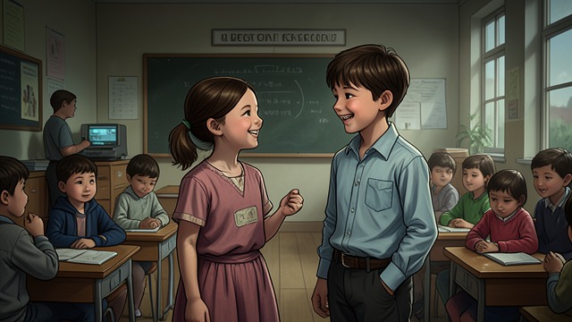 初次相知,《少女安妮》中的场景。初次相知 一见如故 安妮·雪莉从保罗·欧文身上看到了一个沉思内省的孩子,他丰富的内心世界与自己颇为相似。两人相视一笑,在开口交谈之前便建立了信任。 与众不同的学生 保罗个子矮小,举止沉静,这使他与其他孩子显得不同。安妮明白,想象力并非让他分心的东西,而是他感受世界的重要方式。