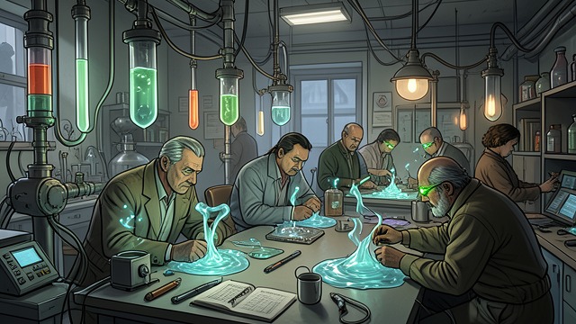 First Organisms from "The Old Axolotl". First Organisms Reconstructing life Scientists and technicians use archives and synthesis equipment to make organisms from stored knowledge.