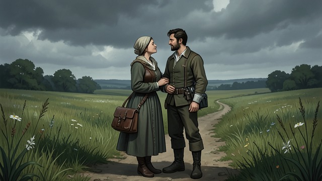 The Reunion at Pian di Nava from "Leila". Recognition in the Meadow An unexpected meeting Lelia waits alone along Massimo’s path.