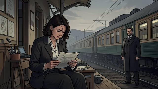 The Unseen Arrival from "Leila". A Name Before a Face Anticipation Lelia hears the approaching train while gripping a bitter letter from her father.