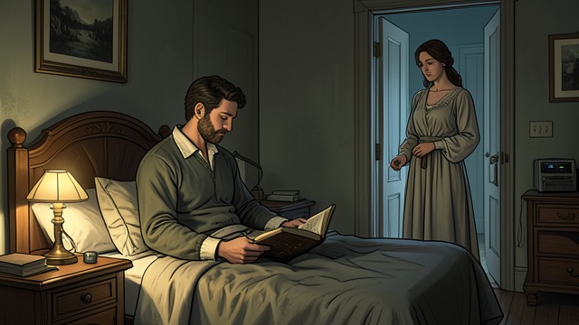 The Final Goodnight from "Leila". An Ordinary Last Evening Small acts of care Marcello restores Lelia’s cyclamen plants to earth and rain, then prepares servants’ wages and aid for the poor.