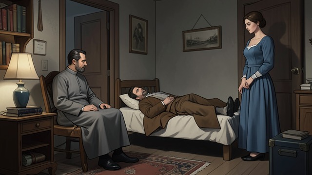Shelter for Carnesecca from "Leila". Hospitality Under Scrutiny A rejected traveler Don Aurelio houses Ismaele Pestagran, a Bible seller beaten by a hostile crowd.