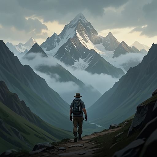 Nature as a Spiritual Refuge from "Leila". This flow traces how mountain landscapes first shelter inward longing and later become the setting for love, conscience, and renewed faith.