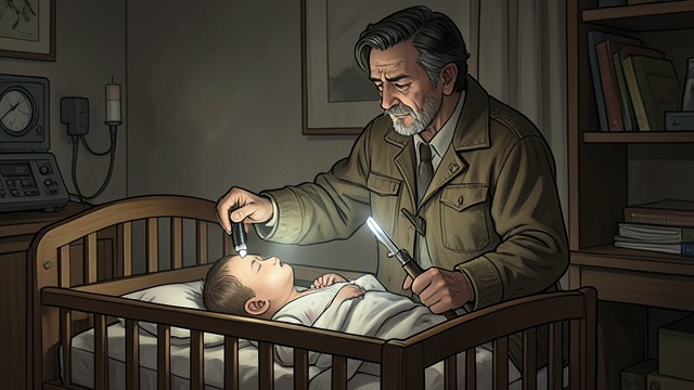 The Cribside Watch from "Piercing". Care Turned Into Compulsion Watching the Sleeping Baby Kawashima begins standing beside Rie’s crib after midnight, using a penlight to watch her sleep while…