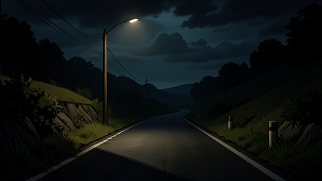 Roads in the Dark from "Piercing". Roads in the Dark An Early Subject After his placement in the Home, Kawashima begins drawing.