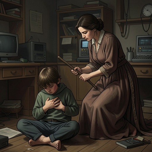 The Inheritance of Powerlessness from "Piercing". This flow traces how childhood helplessness becomes a theory of violence, then resurfaces when Kawashima must choose whether to repeat the harm he once endured.
