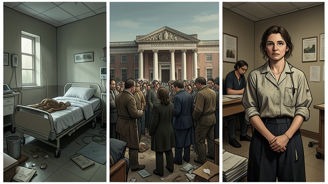 Departments Run on Shortcuts from "The Government Inspector". Public Services Hollowed Out Neglect described plainly The hospital limits medicine, the courthouse is disorderly, and the school system worries about…