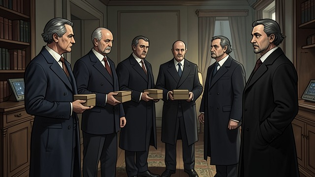 The Merchants' Gift from "The Government Inspector". Bribes Under Another Name A complaint with a price Town merchants accuse the Mayor of extortion, bringing wine, sugar, and money as they seek protection.