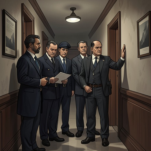 The Conflict of Public Duty and Private Gain from "The Government Inspector". This thread traces the officials' tension between their stated service obligations and their repeated pursuit of personal safety.
