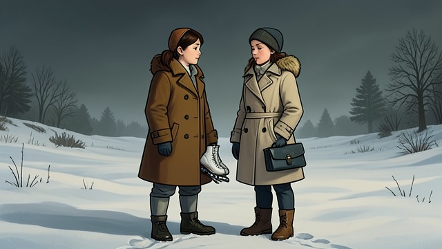 Warm Clothes and Skates from "Hans Brinker, or The Silver Skates". Warm Clothes and Skates Practical generosity Hilda gives Gretel skates and a warm jacket, helping her enter the race and endure the cold.