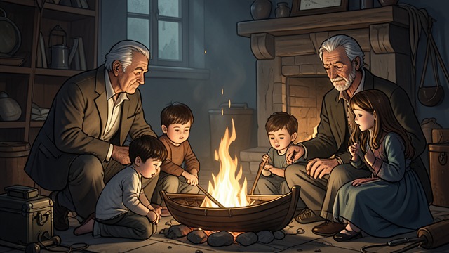The Family Reunited from "Hans Brinker, or The Silver Skates". The Family Reunited Shared memories rebuilt Raff sees how the children have grown and grieves the years he missed.