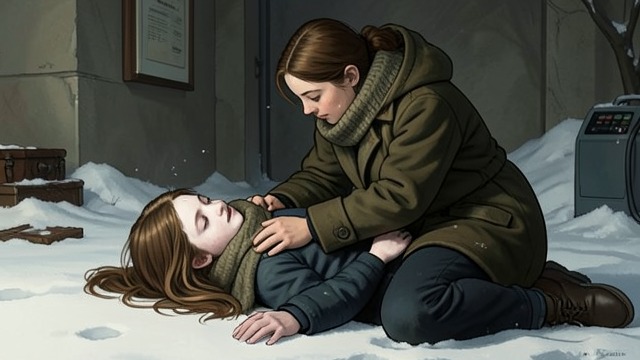 Hilda Helps in the Cold from "Hans Brinker, or The Silver Skates". Hilda Helps in the Cold Immediate compassion Hilda finds Gretel collapsing from exhaustion and cold outside the cottage.