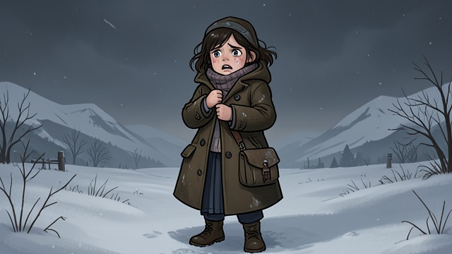 Fear Outside the Cottage from "Hans Brinker, or The Silver Skates". Fear Outside the Cottage A child overwhelmed Gretel flees the sight of the surgical instruments and waits alone outside while her father is treated.