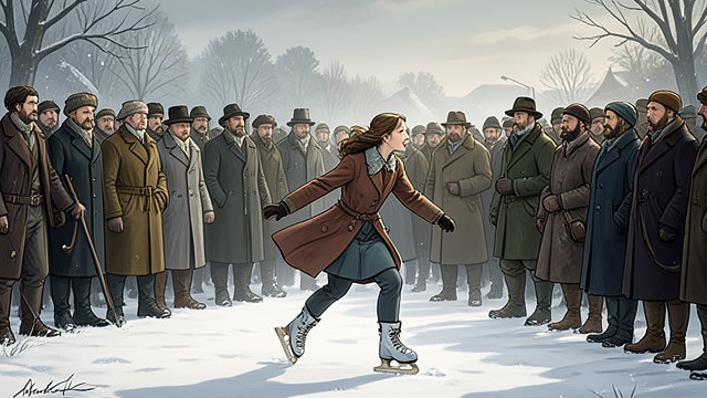 The Public Contest from "Hans Brinker, or The Silver Skates". The Public Contest A broad audience The race attracts wealthy families, working people, and visitors from across Holland.