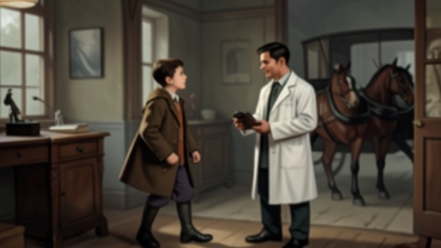 Appeal to the Surgeon from "Hans Brinker, or The Silver Skates". Appeal to the Surgeon A costly choice On the way to buy skates, Hans recognizes Dr. Boekman and asks him to treat Raff Brinker.