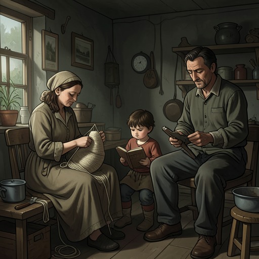The Brinker Family’s Return to Stability from "Hans Brinker, or The Silver Skates". This flow follows a poor family through illness, recovery, recovered savings, and a new life built on work and education.