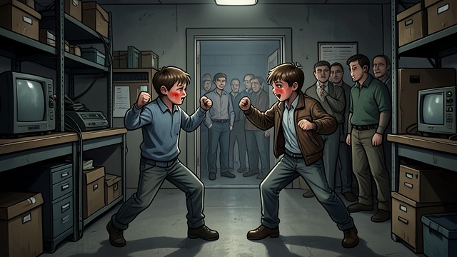 The Fight in the Stockroom from "The Sun is Also a Star". Questions Become Confrontation Resentment Exposed Daniel asks why Charlie is cruel; Charlie admits resentment toward Daniel’s Korean identity and apparent ease…