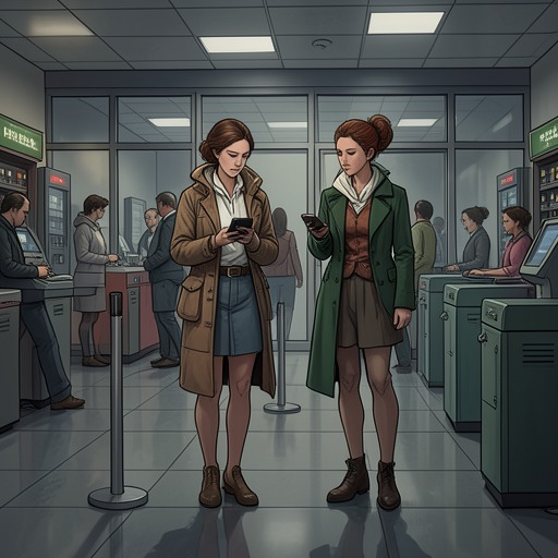 Natasha and Irene’s Quiet Bond from "The Sun is Also a Star". A misunderstood security delay becomes a lifesaving human connection, later completed when Irene and Natasha meet again and remember one another.