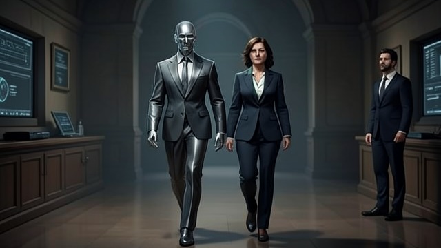 A Technological Workaround from "The Robot Who Looked Like Me". Delegation as Conflict Avoidance The engineered proxy Charles commissions a double to perform dates while he works.