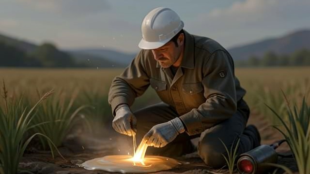A Skilled Harvester from "The Robot Who Looked Like Me". Work in the Goo Fields A natural talent Joe Pareti gathers the strange substance with exceptional skill and earns more than many technical workers.