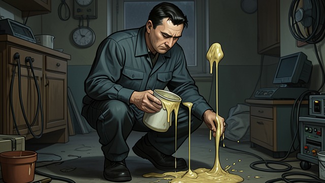 A Familiar Complaint from "The Robot Who Looked Like Me". Work Spoken as Banter A repeated phrase Pareti calls the goo “Screwin’ goo” as he works, turning the hostile-seeming substance into part of his daily routine.