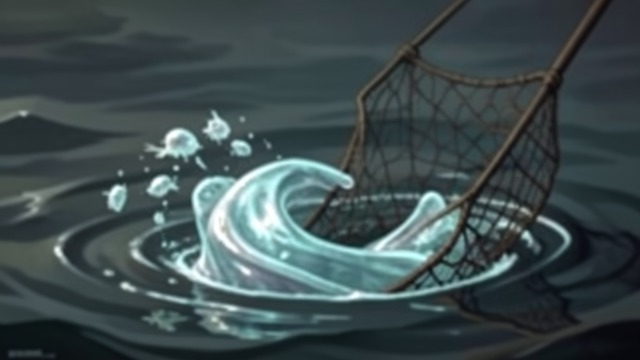 The Goo Becomes Food from "The Robot Who Looked Like Me". An Unexpected Resource Mutation at the shoals Radiation and environmental change create a new plankton-rich growth at Diamond Shoals.