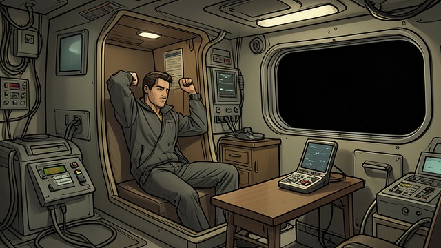 Drifting Through the Void from "The Robot Who Looked Like Me". Survival Without a Destination Limited resources Detringer’s underpowered Sportster drifts through empty space with its engines shut down.