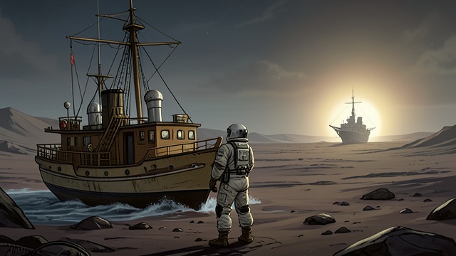 A Landing by Chance from "The Robot Who Looked Like Me". The Fifth Planet A narrow opportunity A space storm carries the craft into a new planetary system, but remaining fuel cannot initially take them to the world…