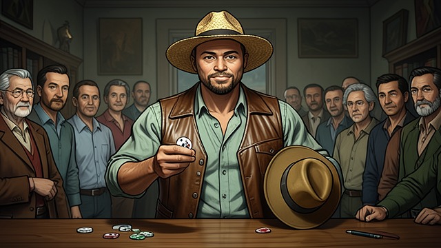 A Bet in the Poker Game from "The Robot Who Looked Like Me". A Hat as Collateral Little Joe’s wager In a poker game, Little Joe offers Washburn’s derby as collateral for a thousand dollars.