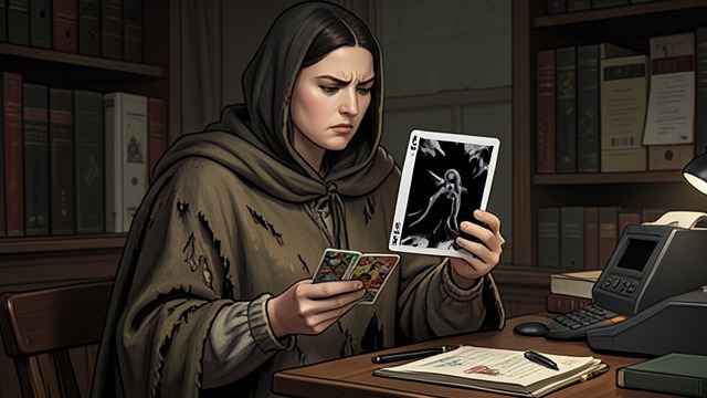 The Card of Judgment from "The Robot Who Looked Like Me". Another Oracle Is Asked A second appeal The gypsy turns a card that signifies Final Judgement. The result reinforces the bleakness of the situation.
