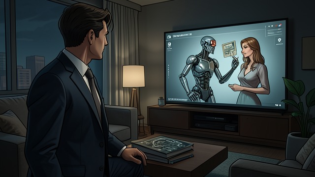 A Mechanical Substitute from "The Robot Who Looked Like Me". Delegating Intimacy The robot’s assignment Charles commissions Snaithe to build Charles II, a behavioral double, then uploads data and a courtship program.