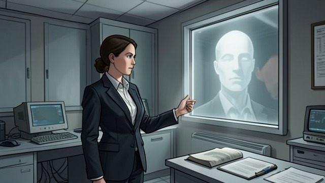 Divine Help on Hold from "The Robot Who Looked Like Me". The Afterlife as an Office A supernatural receptionist The appeal to God is handled like a telephone call to an unavailable official.