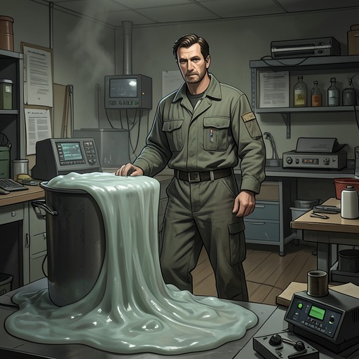 Pareti and the Living Goo from "The Robot Who Looked Like Me". This thread follows Joe Pareti from successful harvester to a man confronted by the organism whose growth he has unknowingly encouraged.
