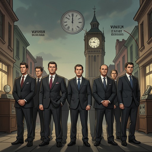 The Multiplying Gleisters from "The Robot Who Looked Like Me". This thread traces the discovery that time travel produces more Gleisters and follows the desperate attempt to make their expansion self-limiting.