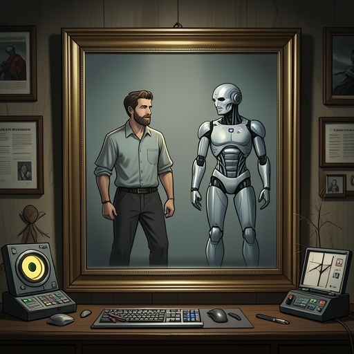 The Double as a Second Self from "The Robot Who Looked Like Me". This thematic thread examines how the robot plot questions ownership of experience, identity, and the desire to watch oneself living.