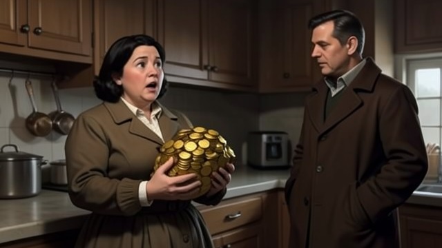 A Hundred Gold Pieces from "Martin Eden". Debt Repaid in Full The dramatic gift Martin gives Gertrude one hundred five-dollar gold pieces, fulfilling the promise he made when she lent him money.