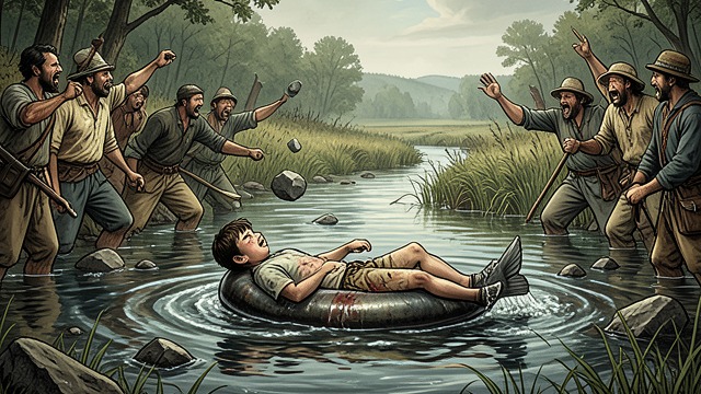 The River’s Rejection from "The Painted Bird". The River’s Rejection A village spectacle Weeks after the plague subsides, villagers haul a huge catfish from the river.