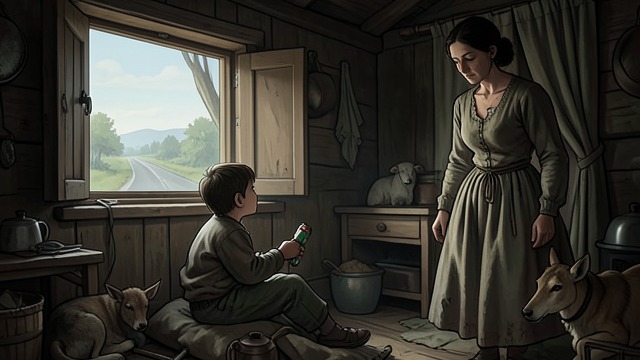 Waiting at Marta’s Hut from "The Painted Bird". Waiting at Marta’s Hut A Child’s Expectation At Marta’s hut, the boy believes his parents may arrive at any moment.